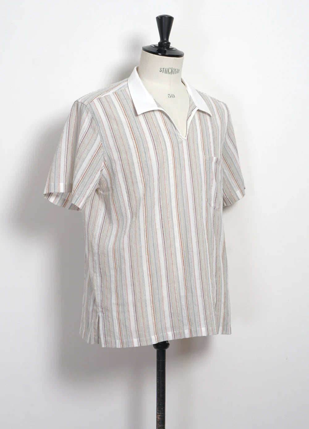 Hansen Garments Philip Short Sleeve Pull-On Shirt in vanilla