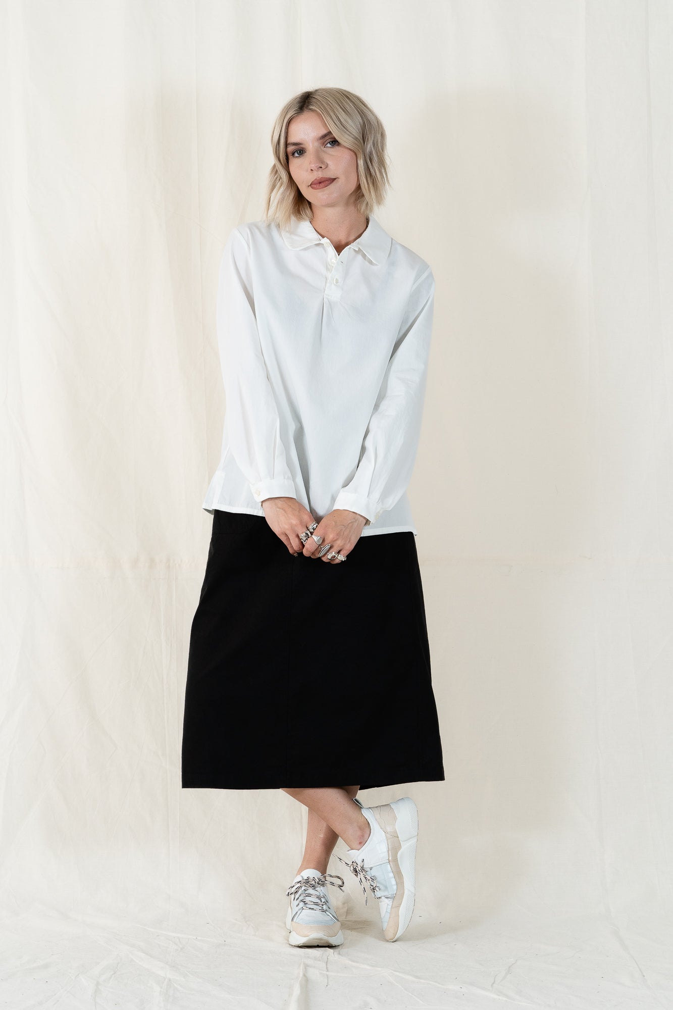 Kappy Cotton Fatigue Skirt