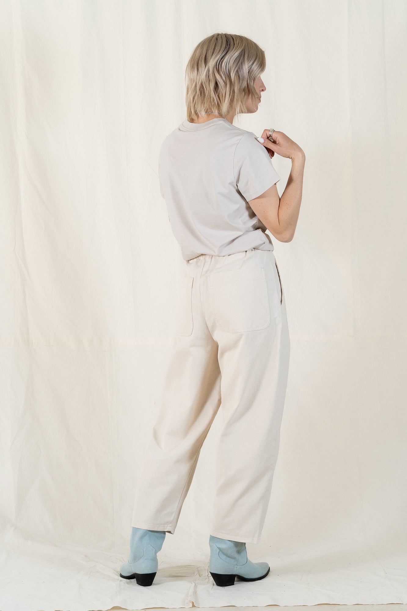 Micaela Greg Cream Barrel Pant