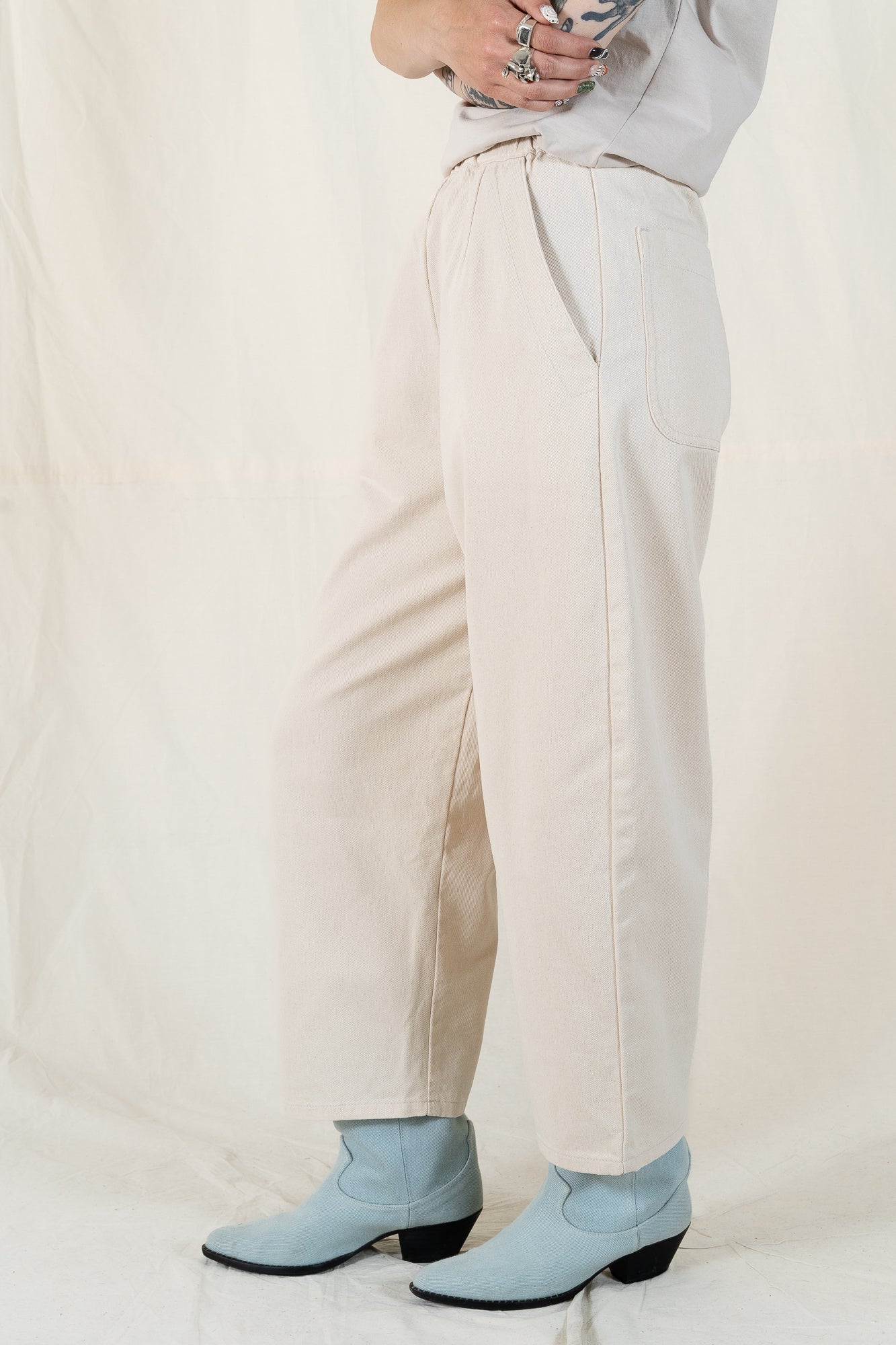 Micaela Greg Cream Barrel Pant