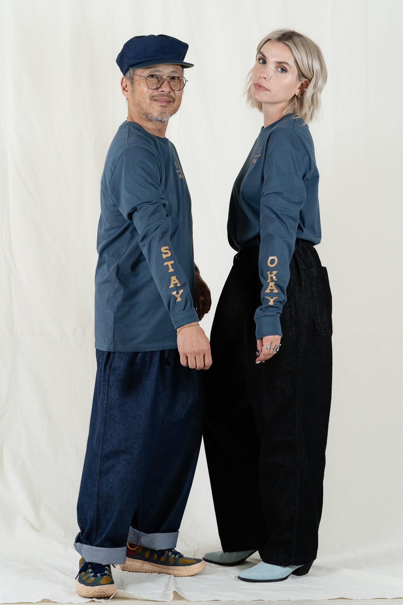 Stay Okay L/S Sleeve Detail Logo T-Shirt