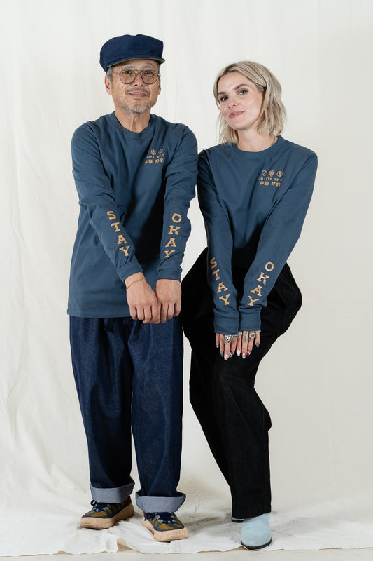 Stay Okay L/S Sleeve Detail Logo T-Shirt