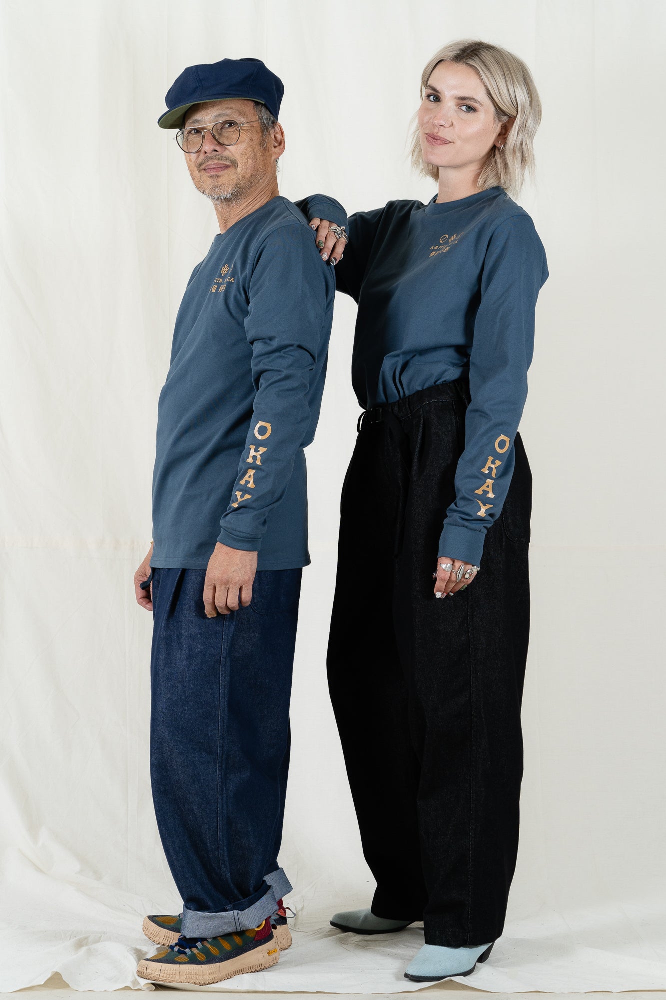 Stay Okay L/S Sleeve Detail Logo T-Shirt