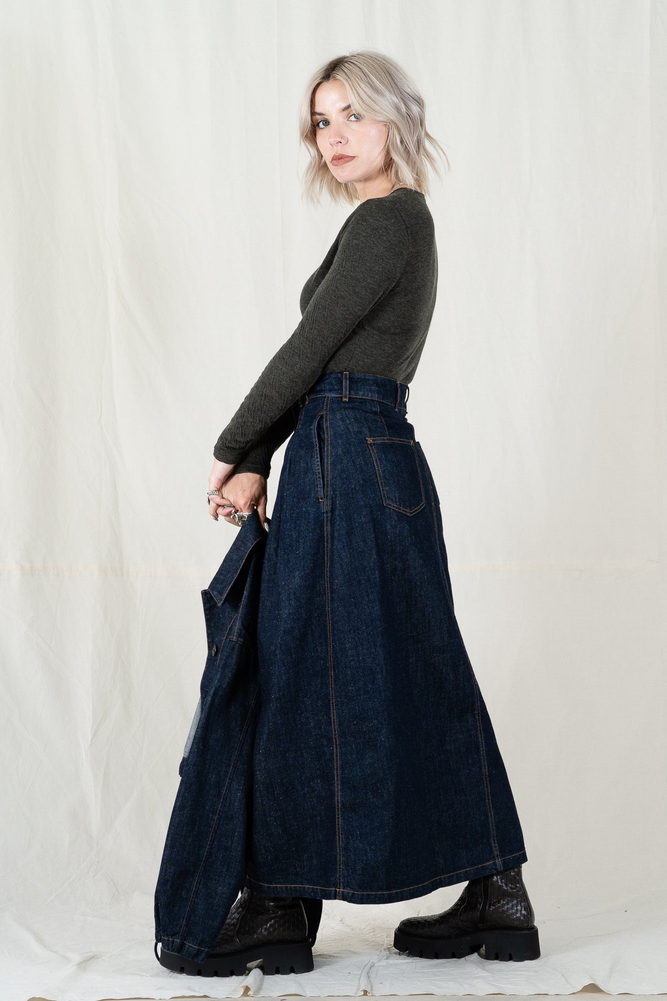 Girls of Dust Denim Bulb Skirt