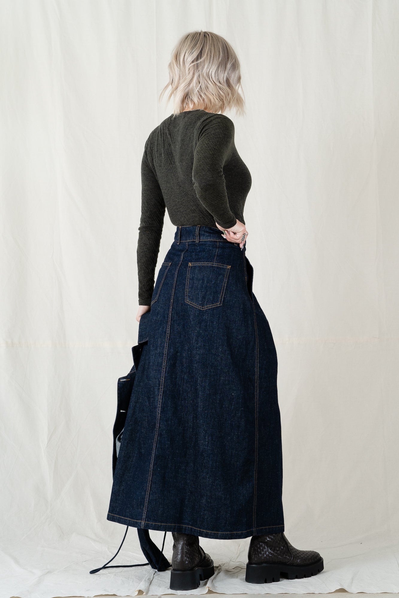Girls of Dust Denim Bulb Skirt