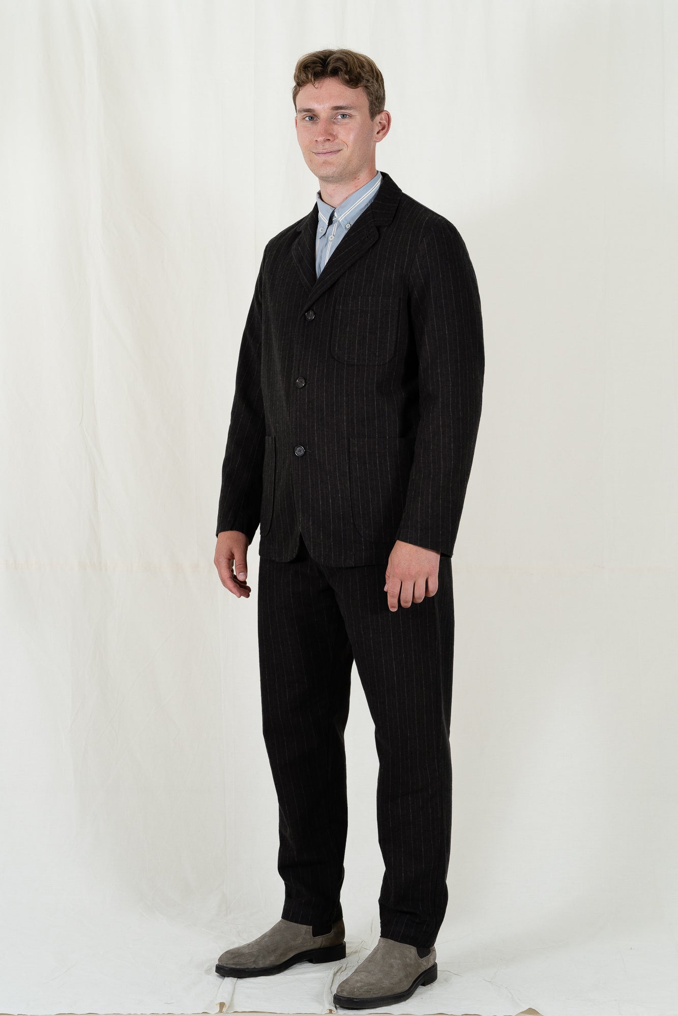 Universal Works Three Button Pinstripe Jacket