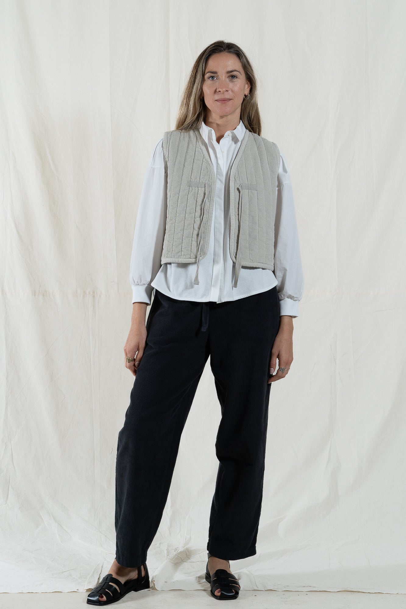 Beaumont Organic Evergreen Cord Vest