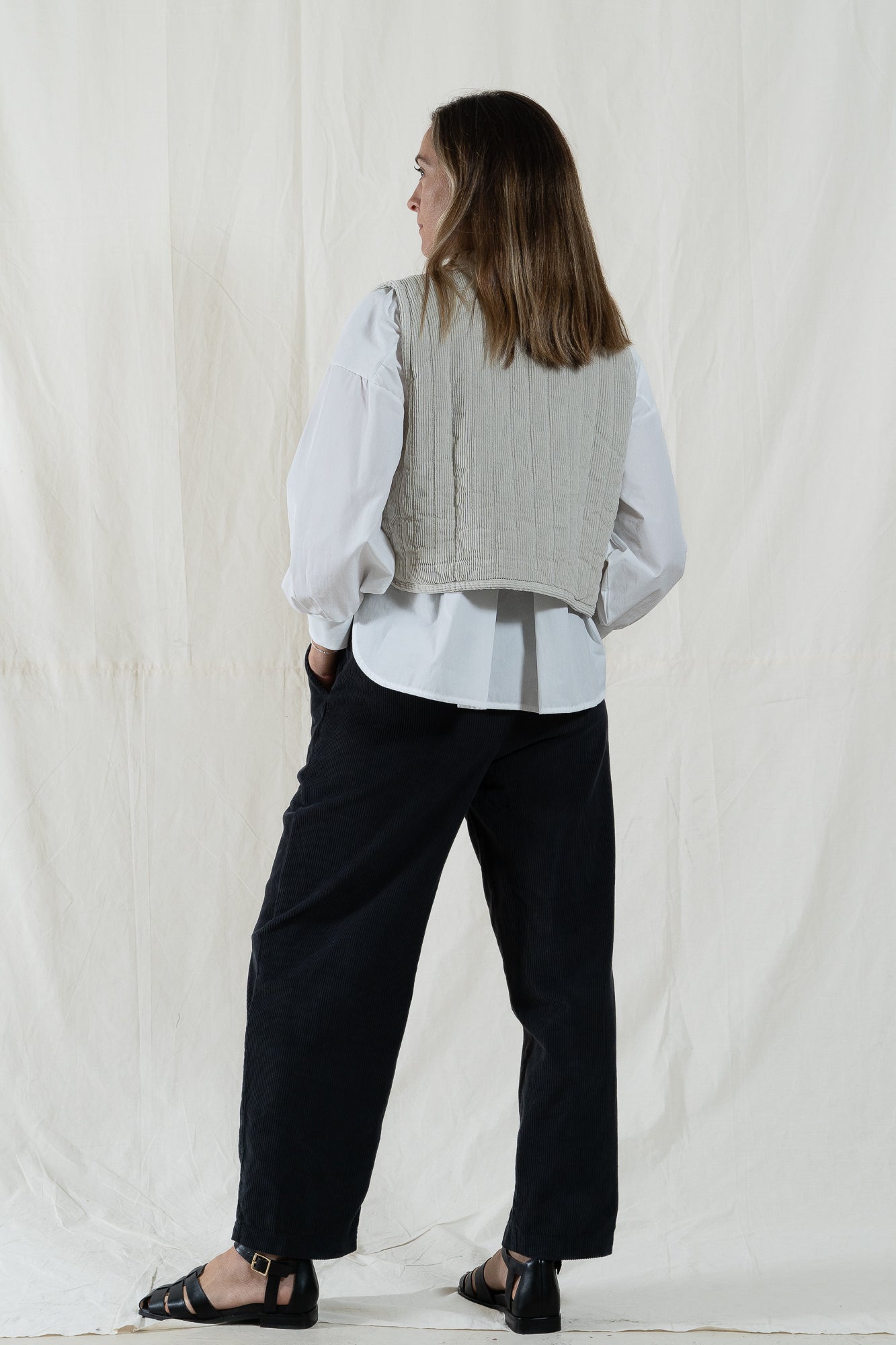 Beaumont Organic Evergreen Cord Vest