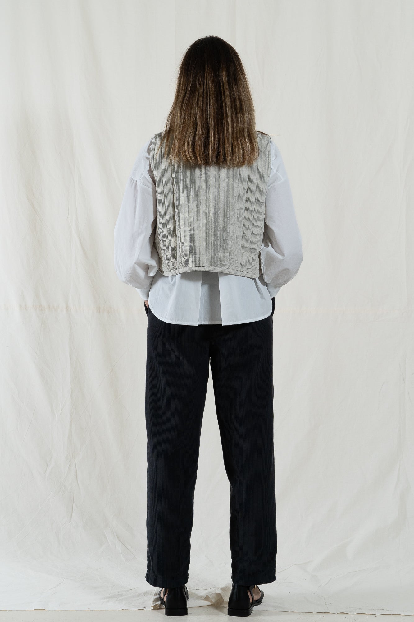 Beaumont Organic Evergreen Cord Vest