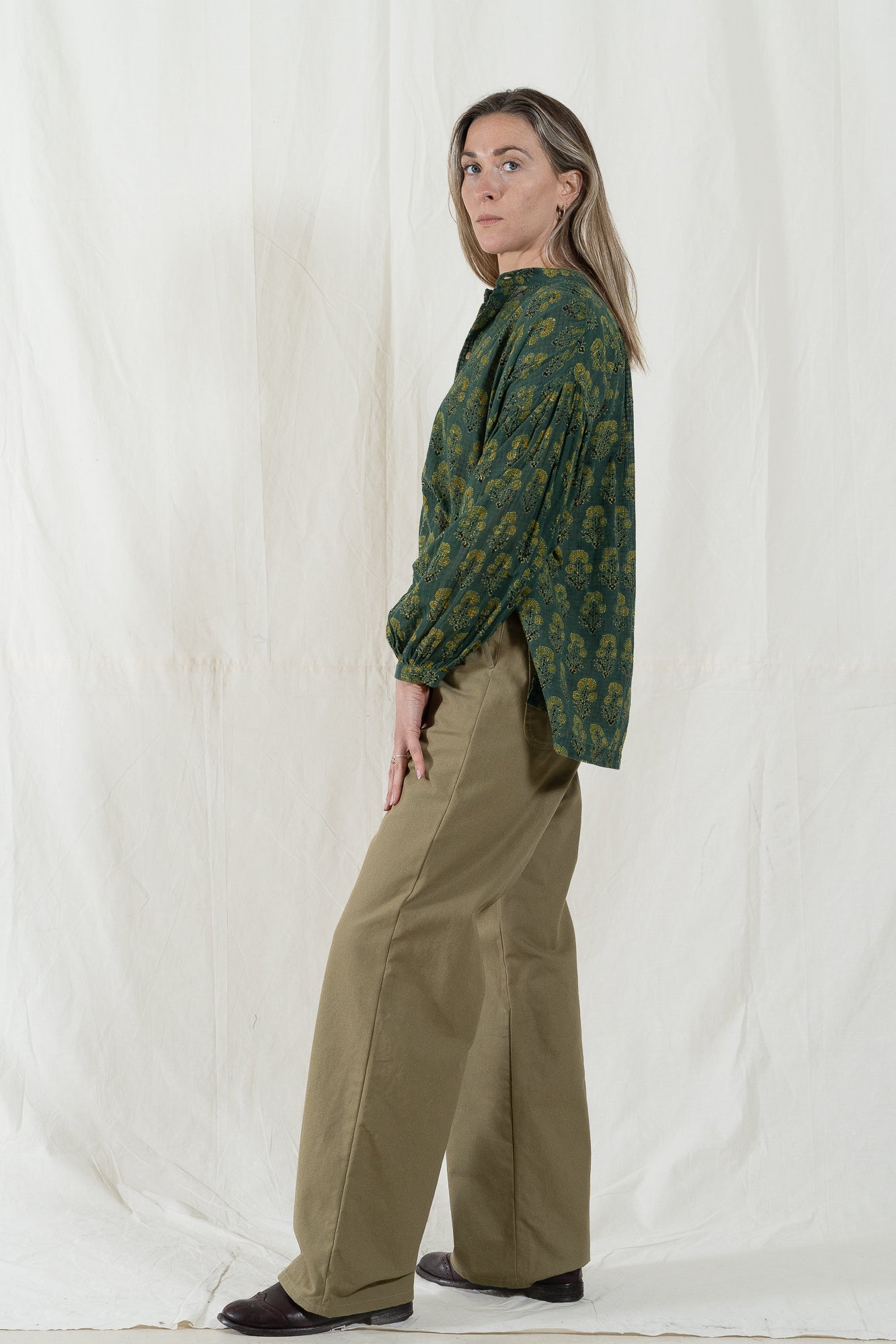 Uqnatu Forest Flower Peasant Blouse