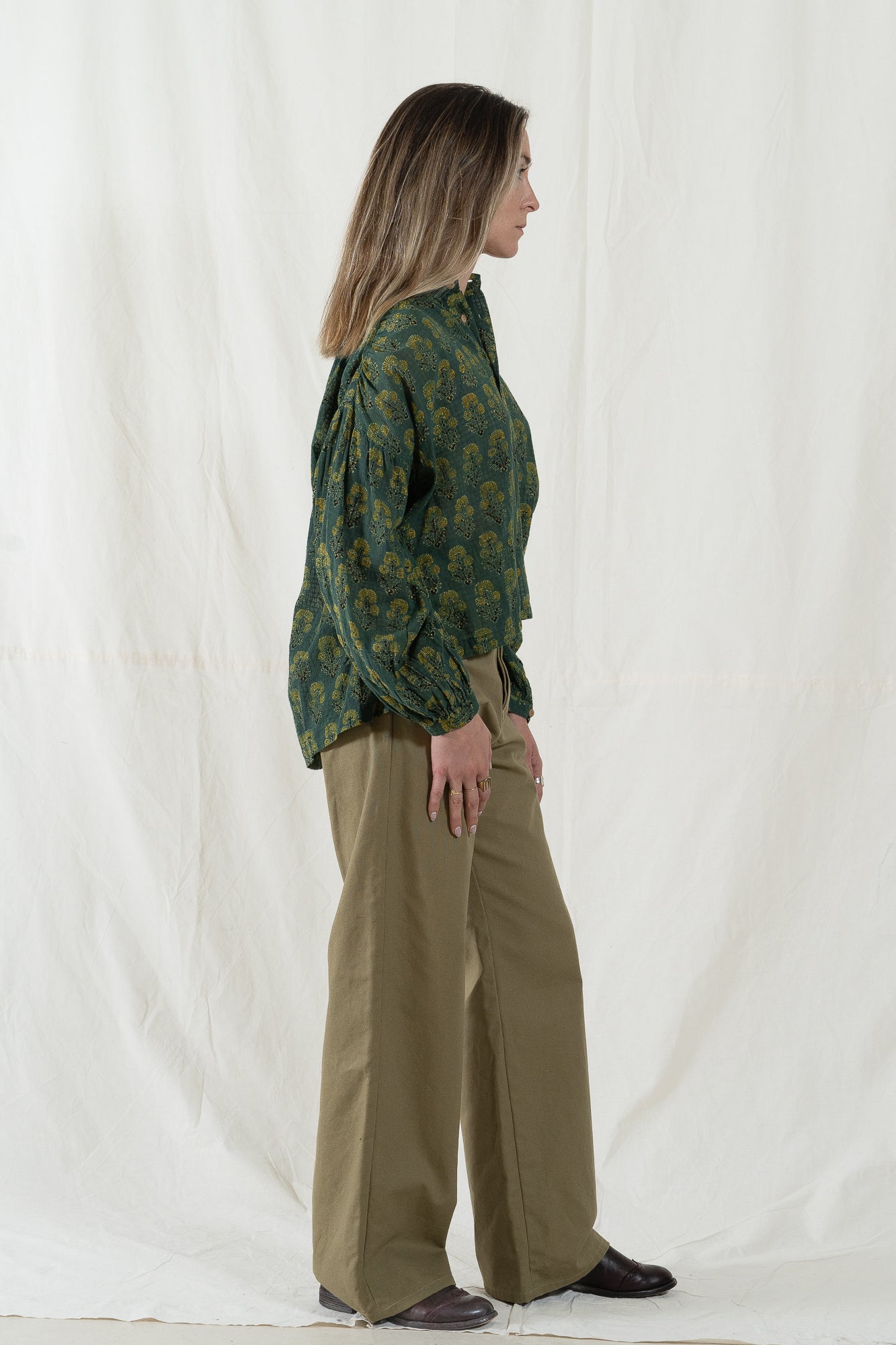 Uqnatu Forest Flower Peasant Blouse