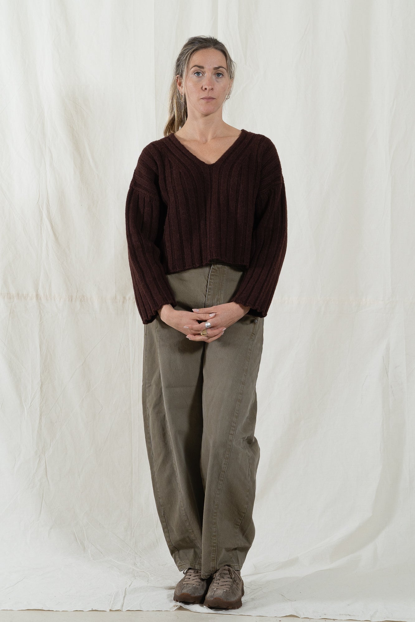 Micaela Greg Cropped Rib Pullover