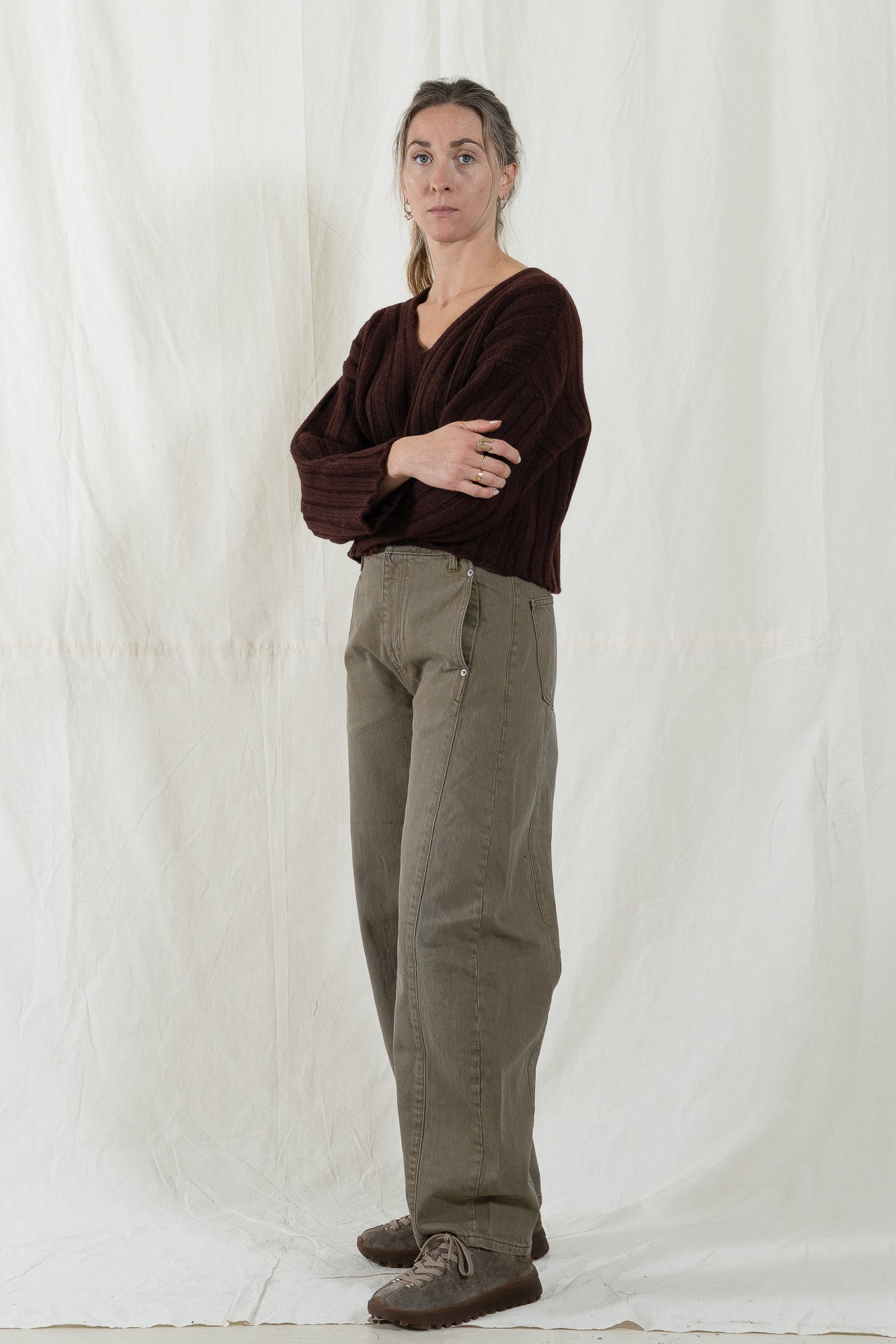 Micaela Greg Cropped Rib Pullover