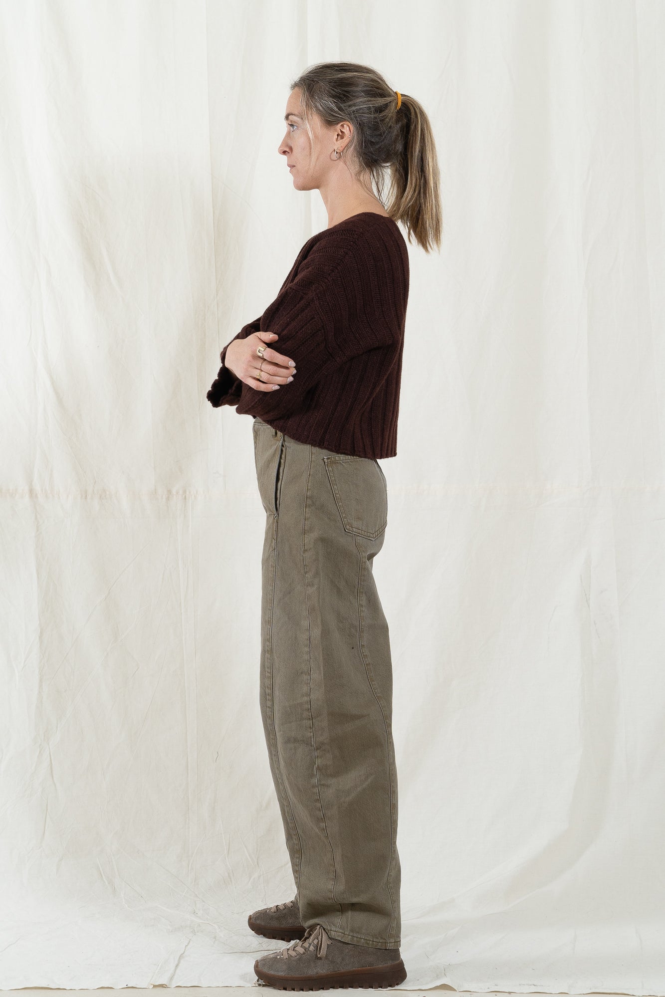 Micaela Greg Cropped Rib Pullover