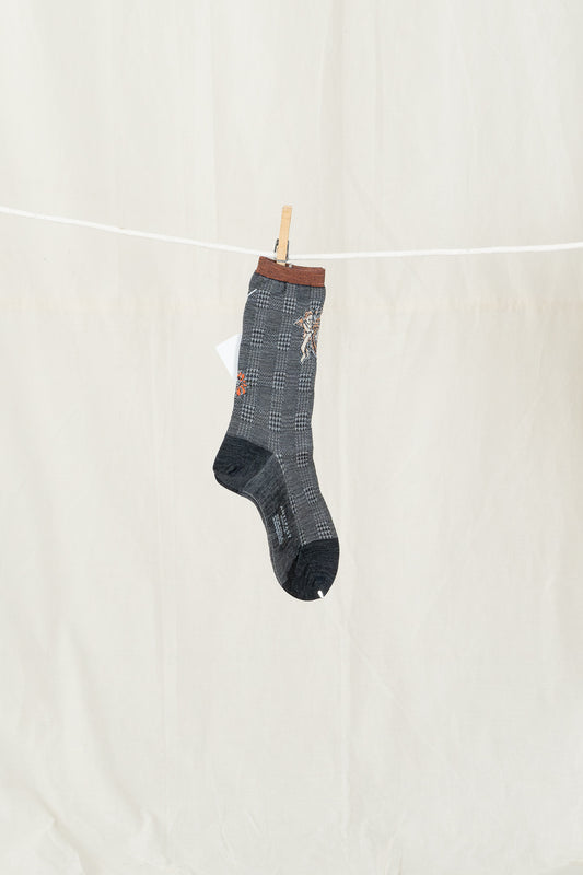 Antipast Angel's Emblem Women's Socks - Charcoal