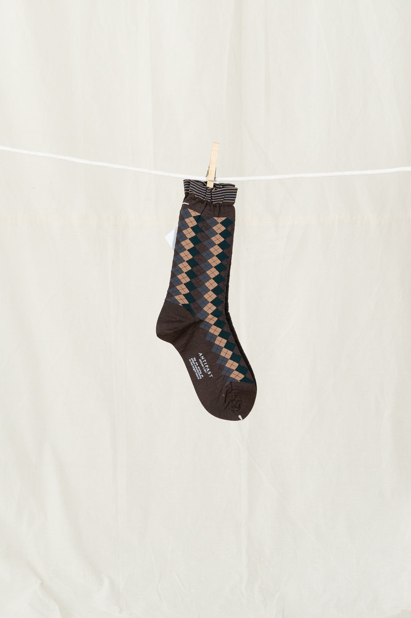 Antipast Argyles Women's Socks - Dark Brown