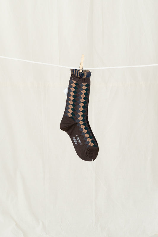 Antipast Argyles Women's Socks - Dark Brown