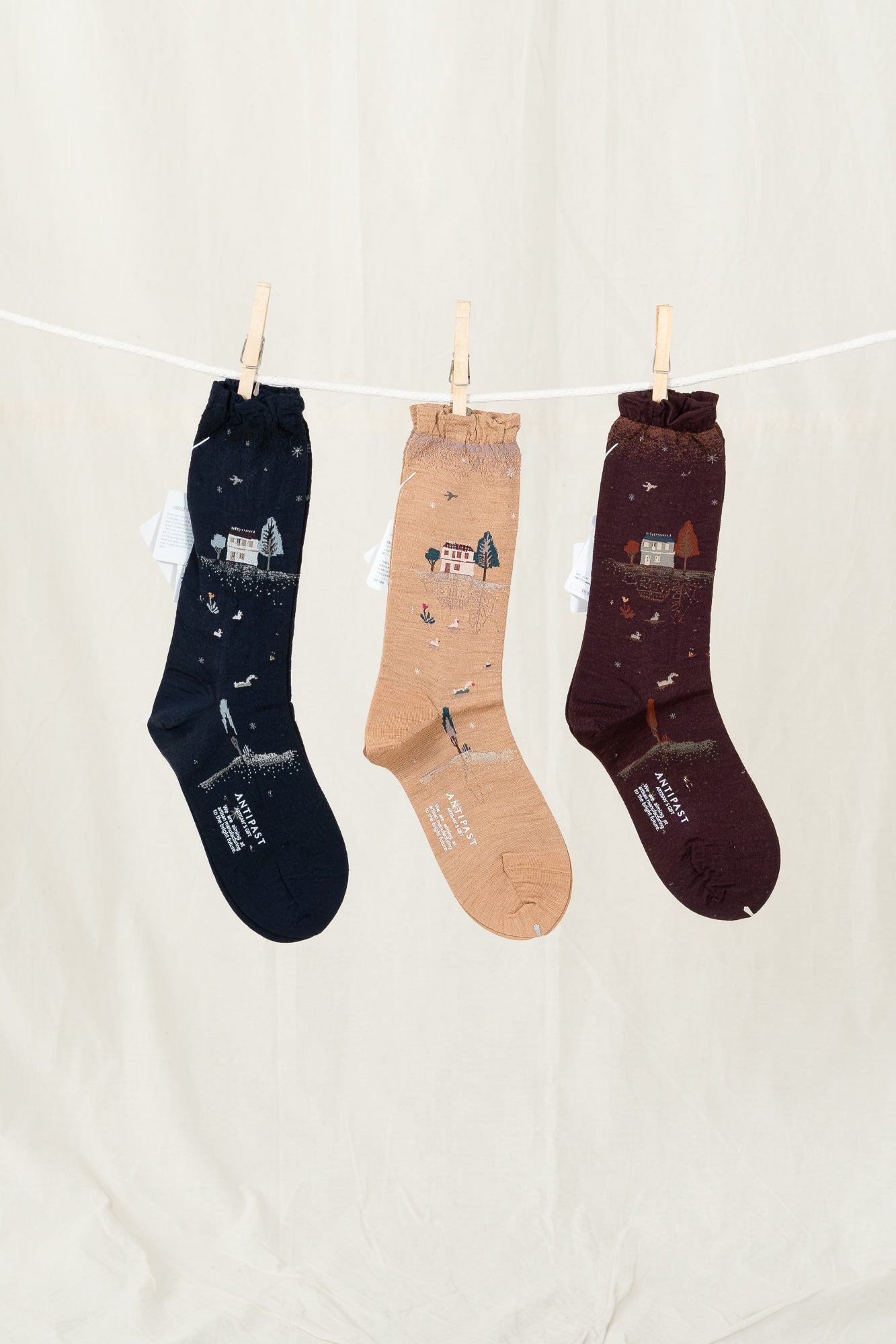 Antipast Lakeside House Women's Socks - Beige