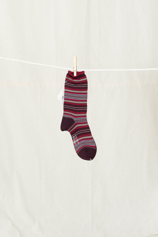 Antipast Lateral Stripes Women's Socks - Wine