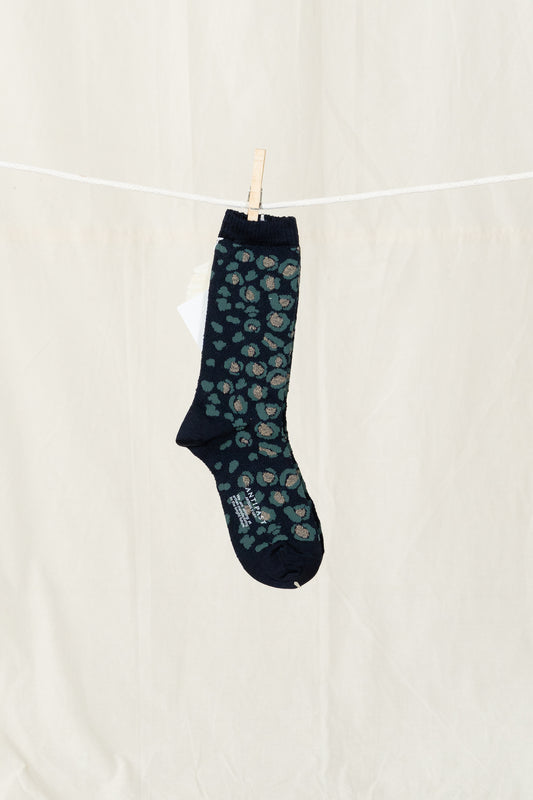 Antipast Leopard Women's Socks - Navy