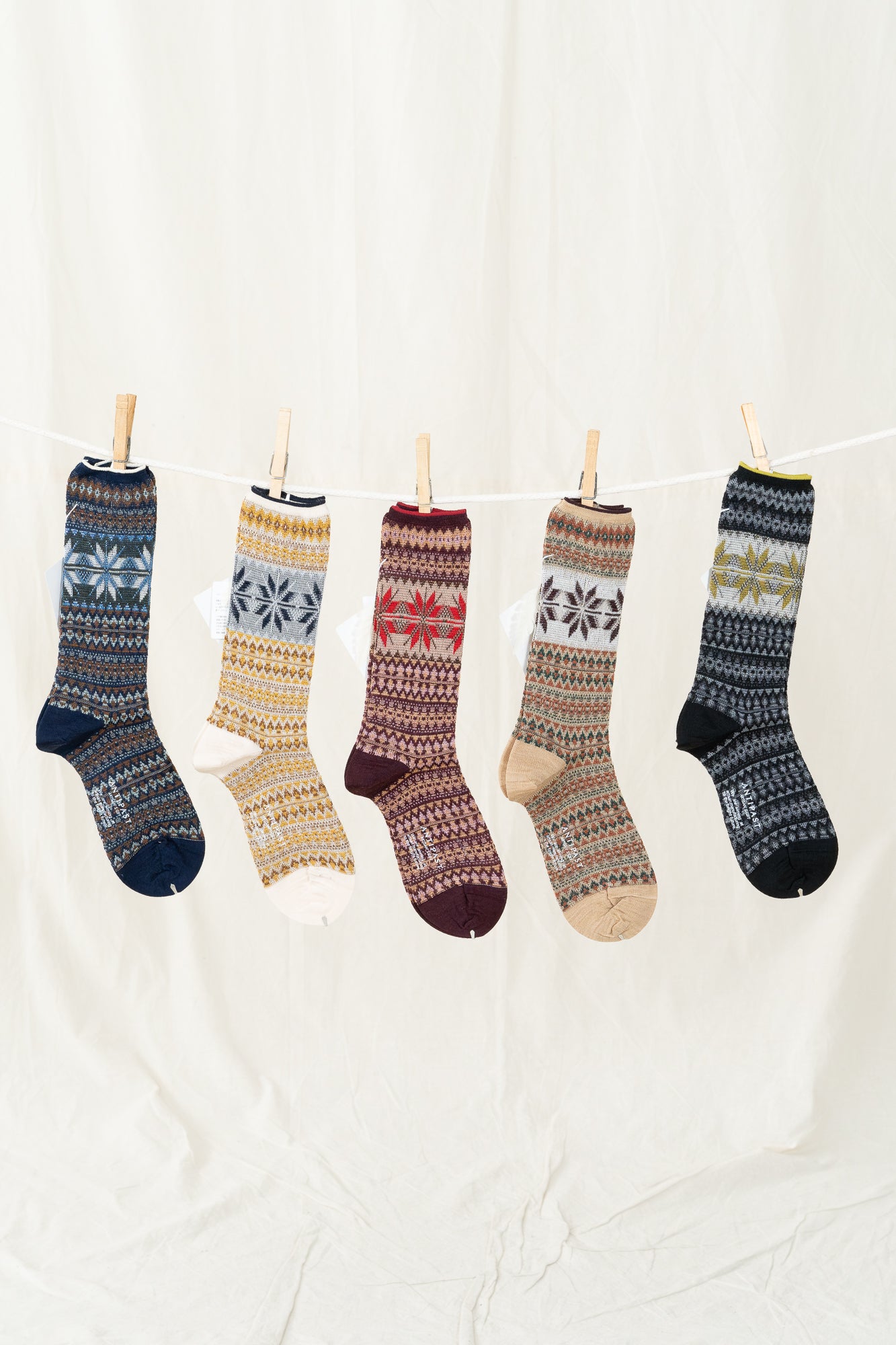 Antipast Snow Crystal Women's Socks - Ivory