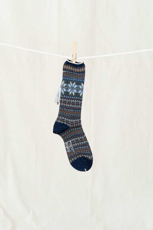 Antipast Snow Crystal Women's Socks - Navy