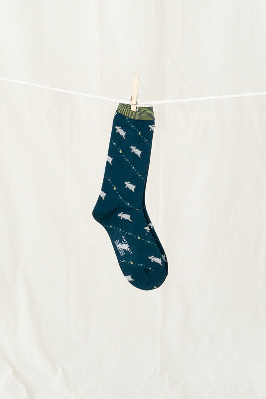 Antipast Bunny Women's Socks - Turquoise