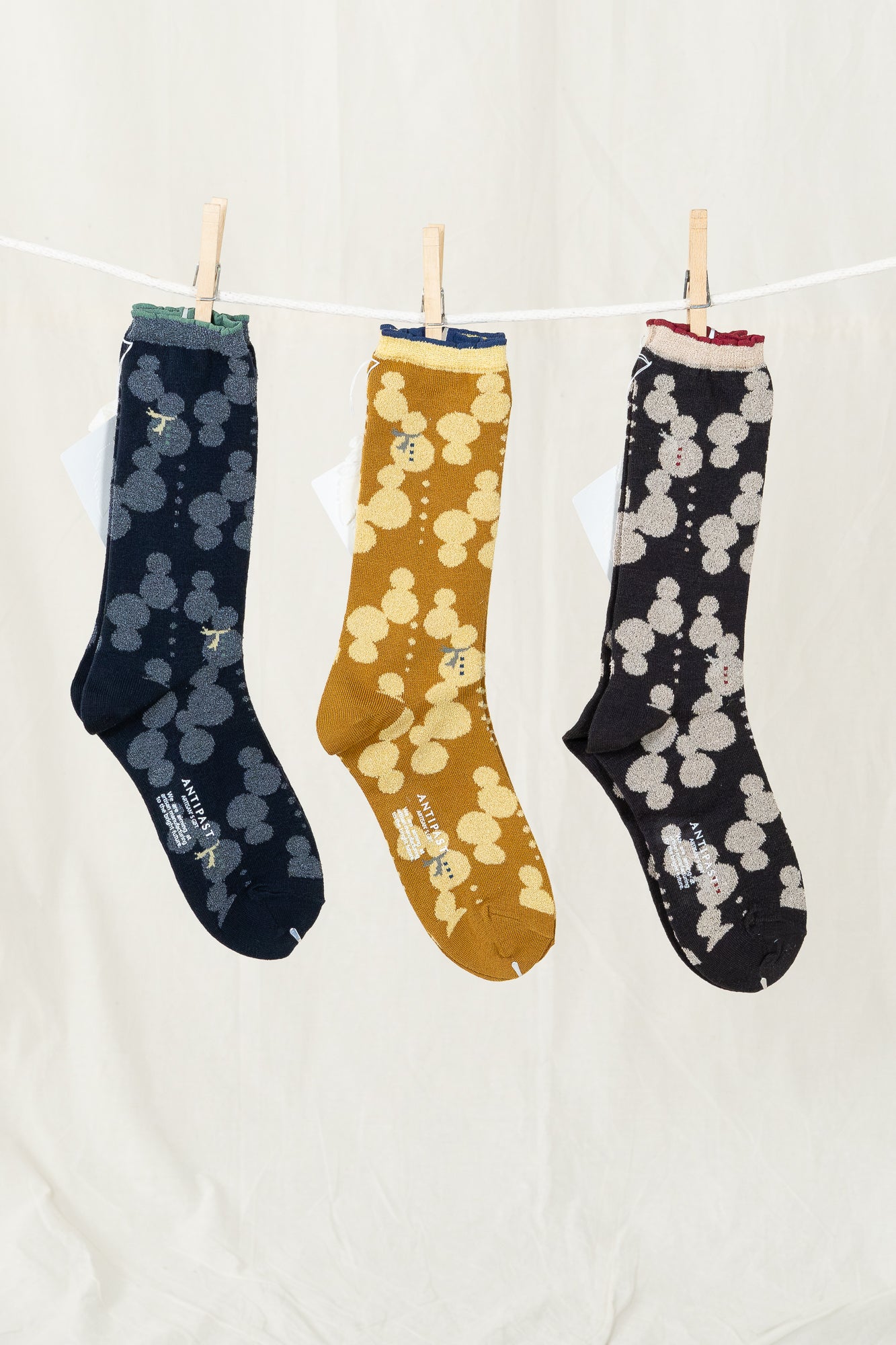 Antipast Snow Ball Women's Socks - Mustard