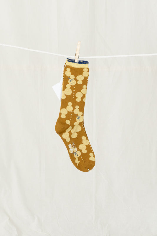 Antipast Snow Ball Women's Socks - Mustard
