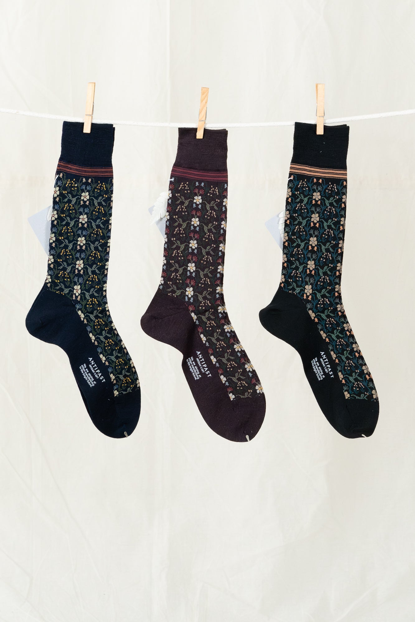 Antipast Wall Flower Men's Socks - Black