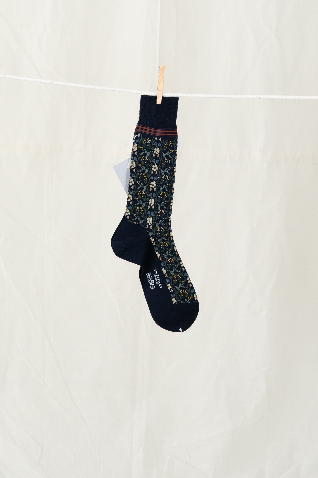 Antipast Wall Flower Men's Socks - Navy