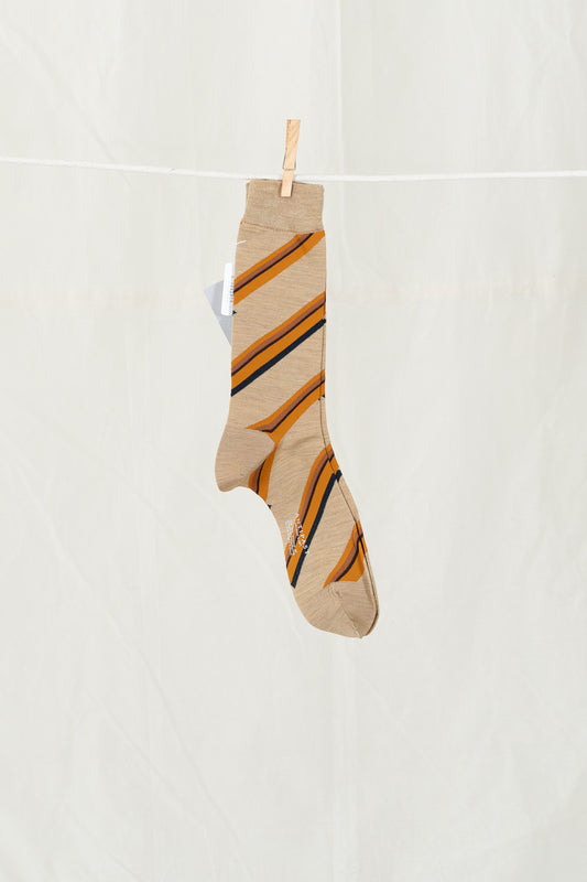 Antipast Regimental Stripe Men's Socks - Beige