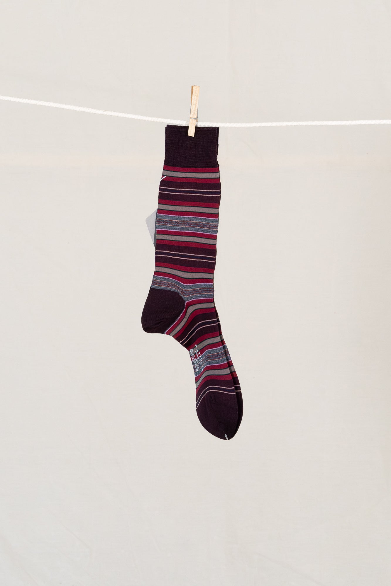 Antipast Lateral Stripes Men's Socks - Wine