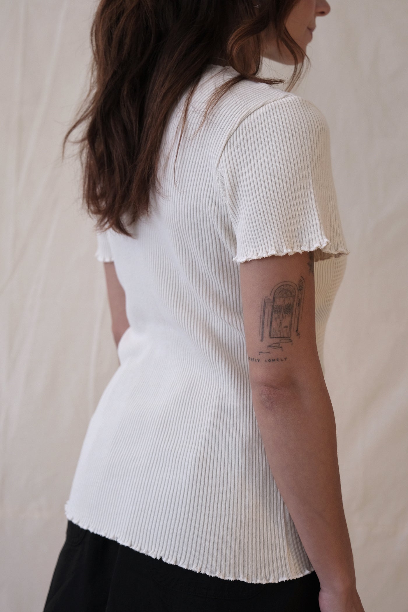 V::Room Waffle Rib Combo S/S Crew