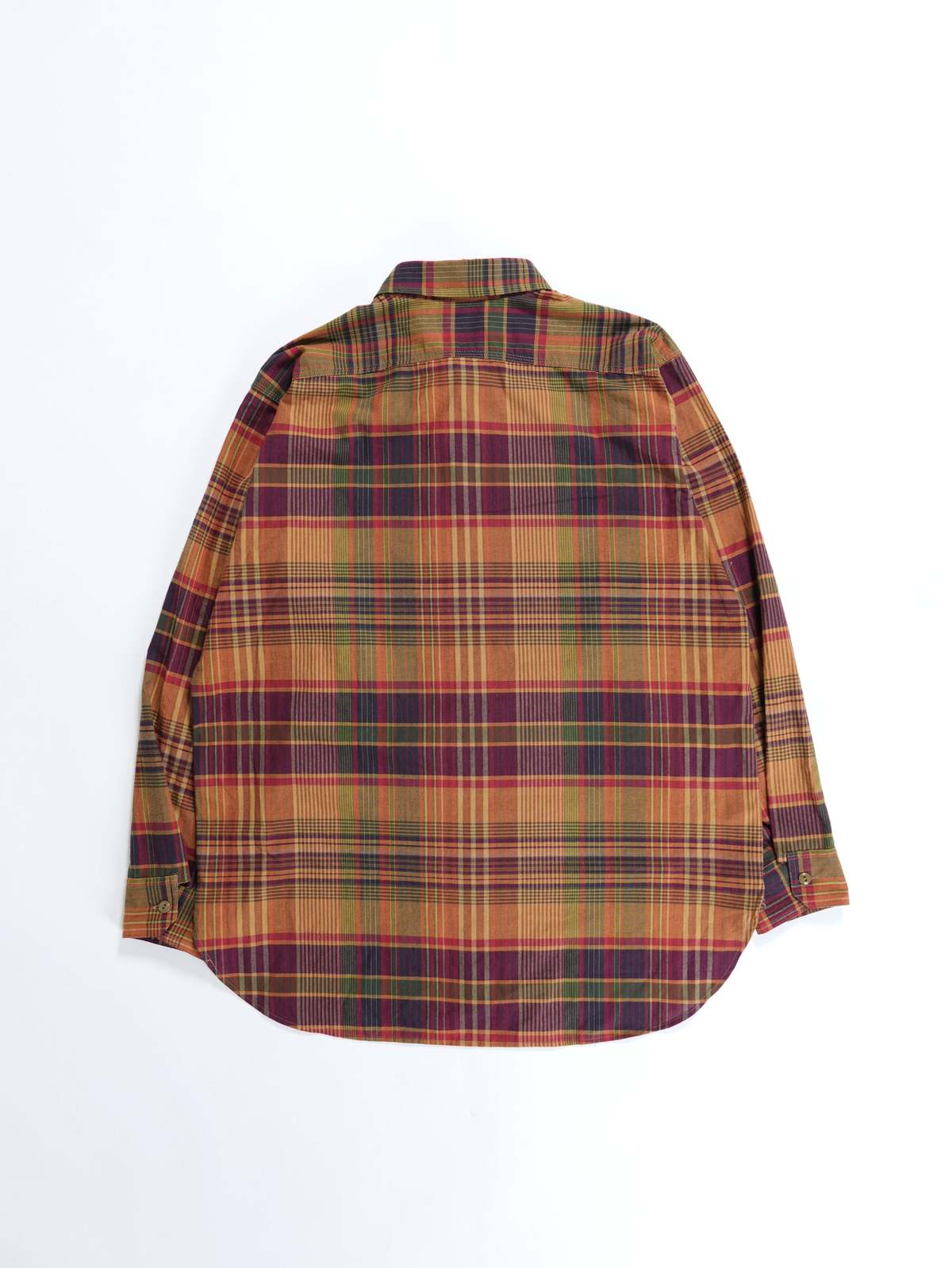 Engineered Garments Plaid Work Shirt in navy khaki plaid