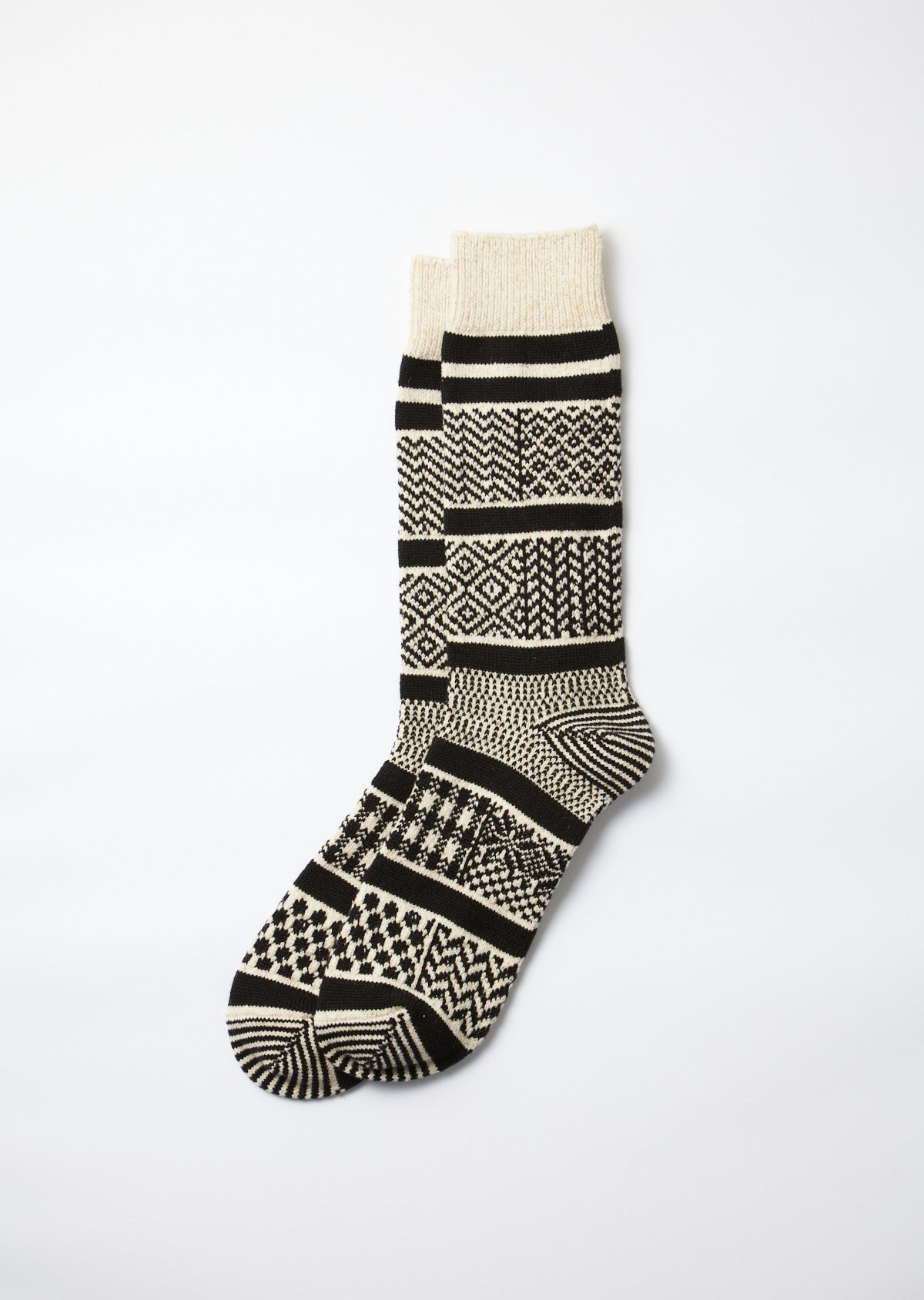 ROTOTO Multi Jacquard Crew Socks