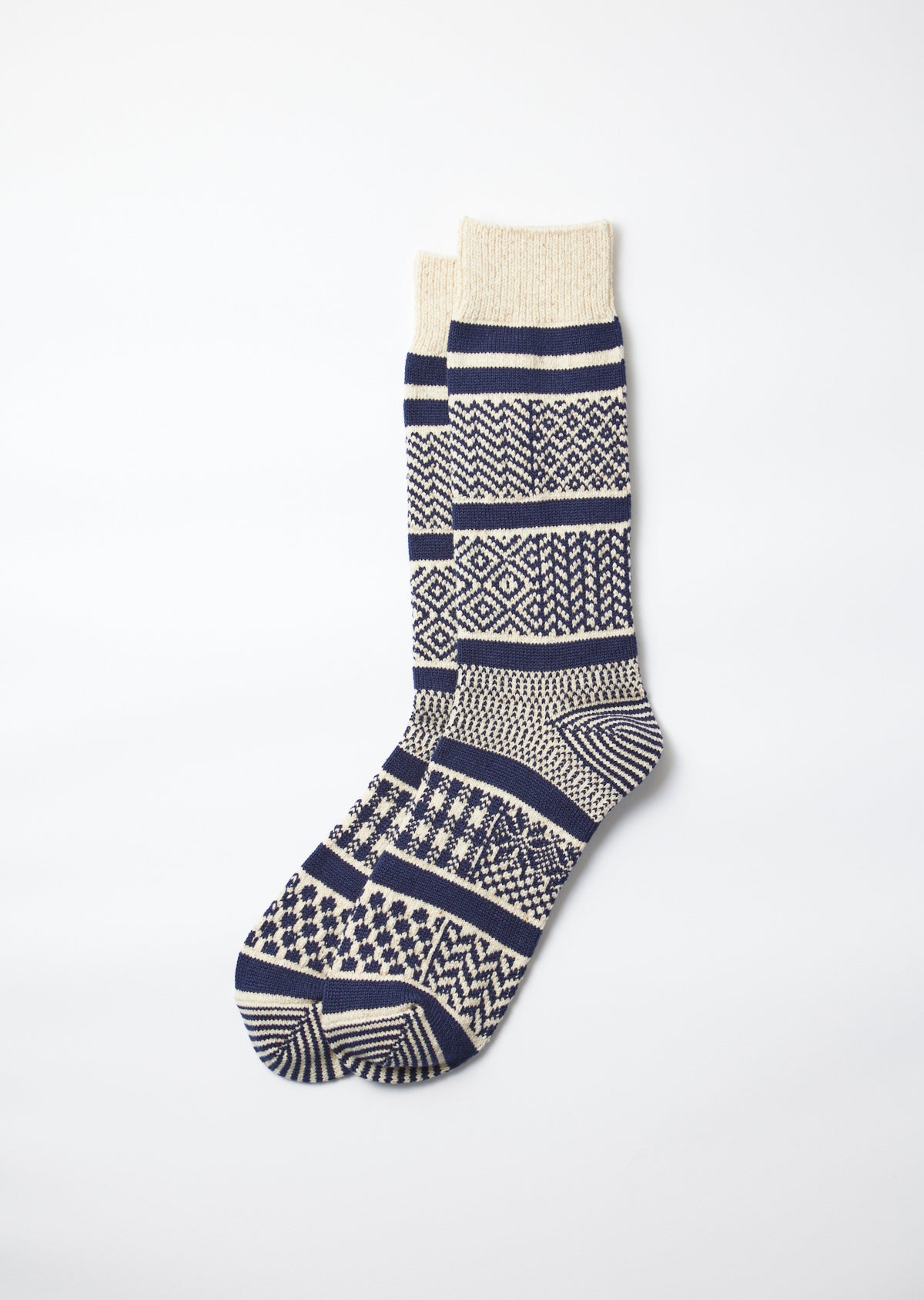 ROTOTO Multi Jacquard Crew Socks
