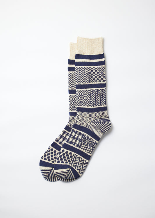 ROTOTO Multi Jacquard Crew Socks