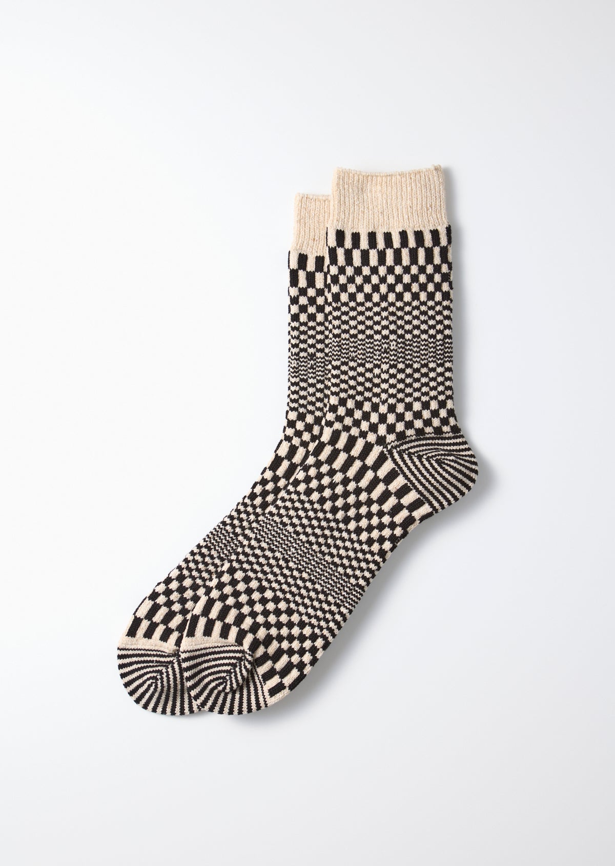 ROTOTO Warped Checker Sock