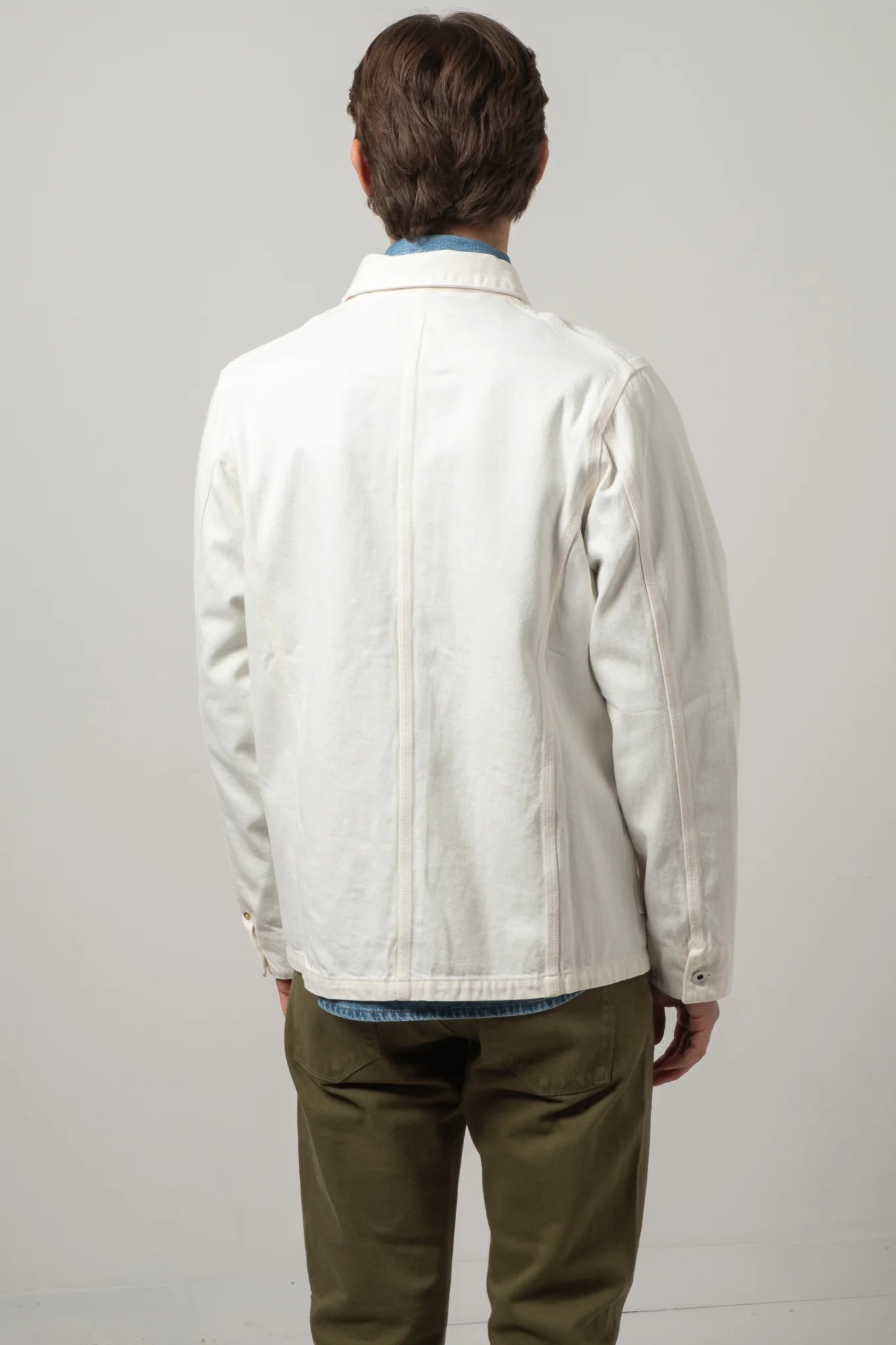 C.O.F. Studio Railway Jacket 13oz in Ecru Stonewash