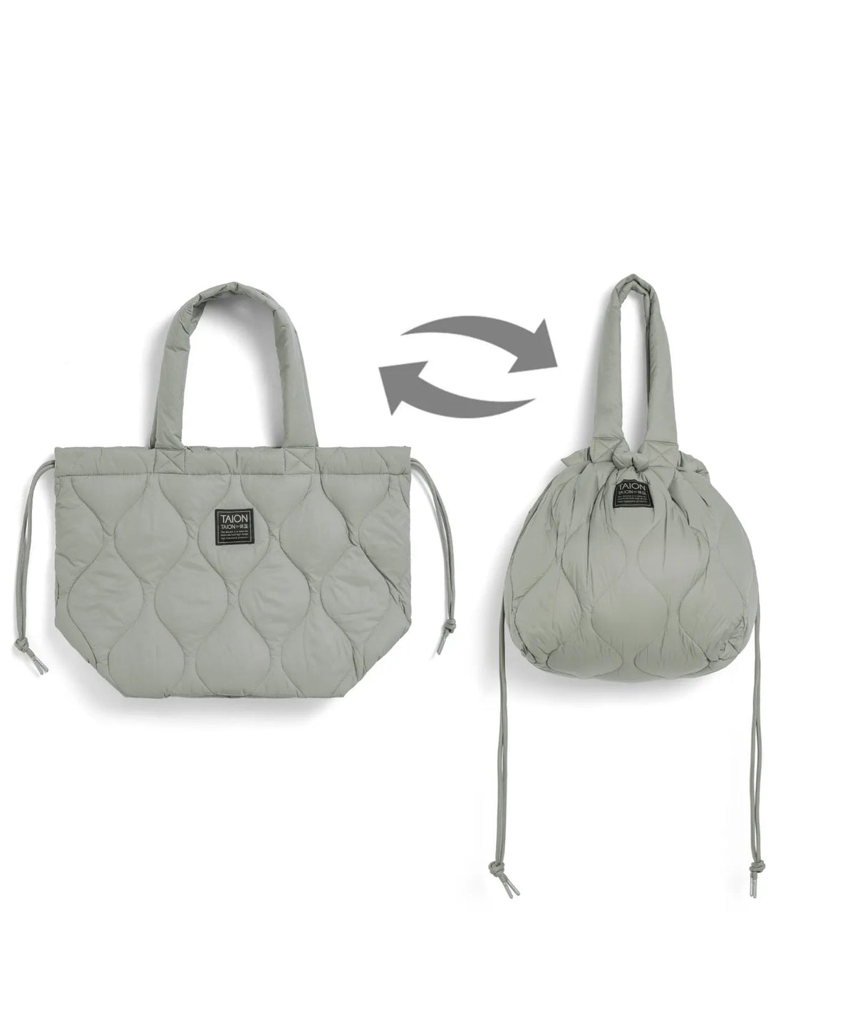 TAION Down Tote Bag in Dark Sage