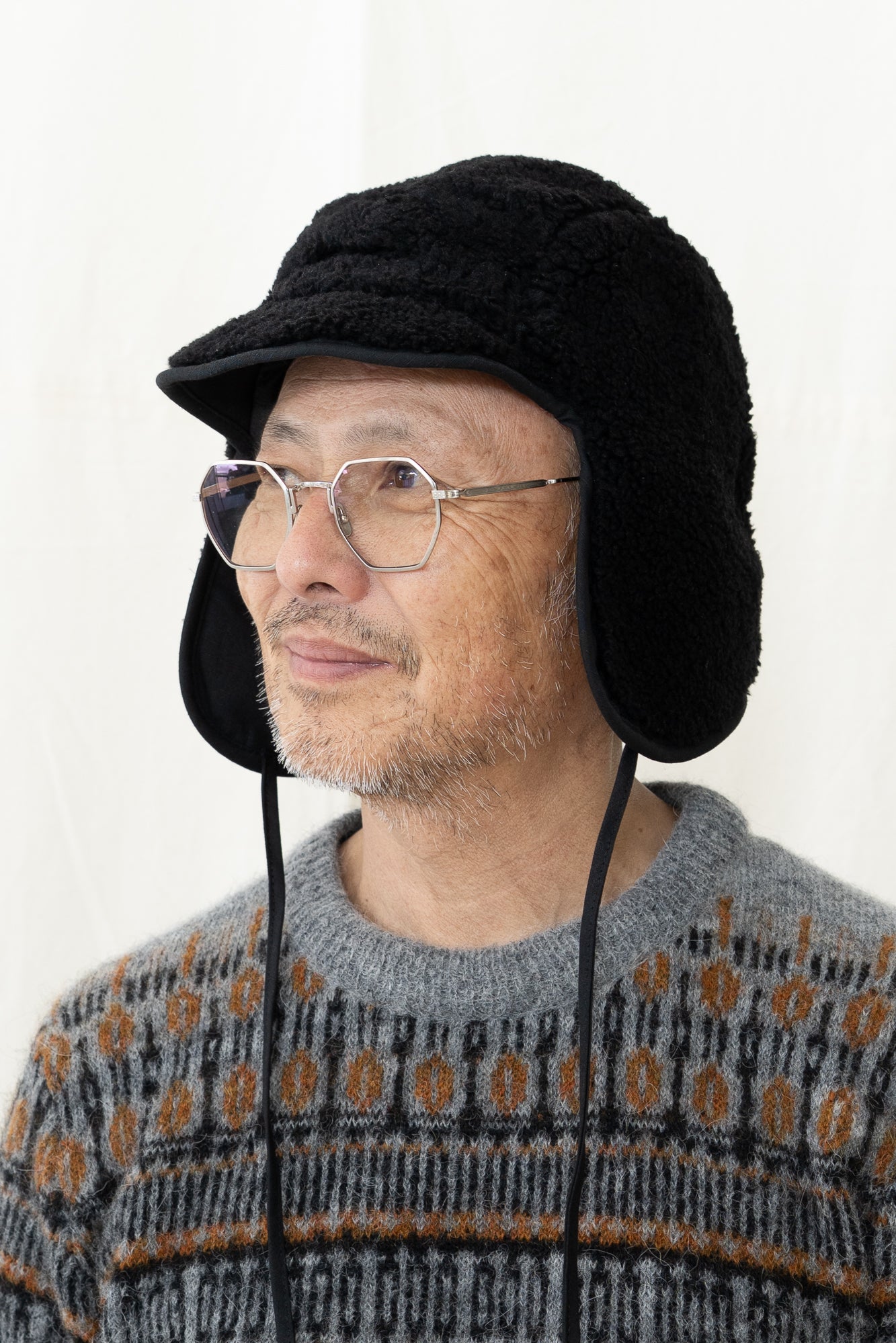 Kappy Reversible Trooper Hat in Black