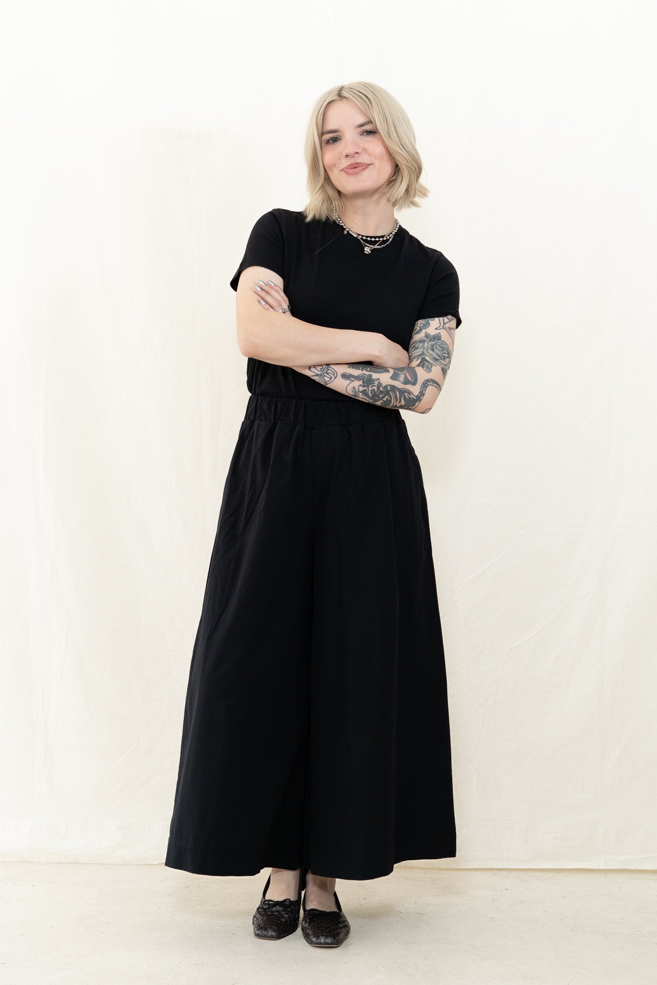 Beaumont Organic Mazu Poplin Pant in Black