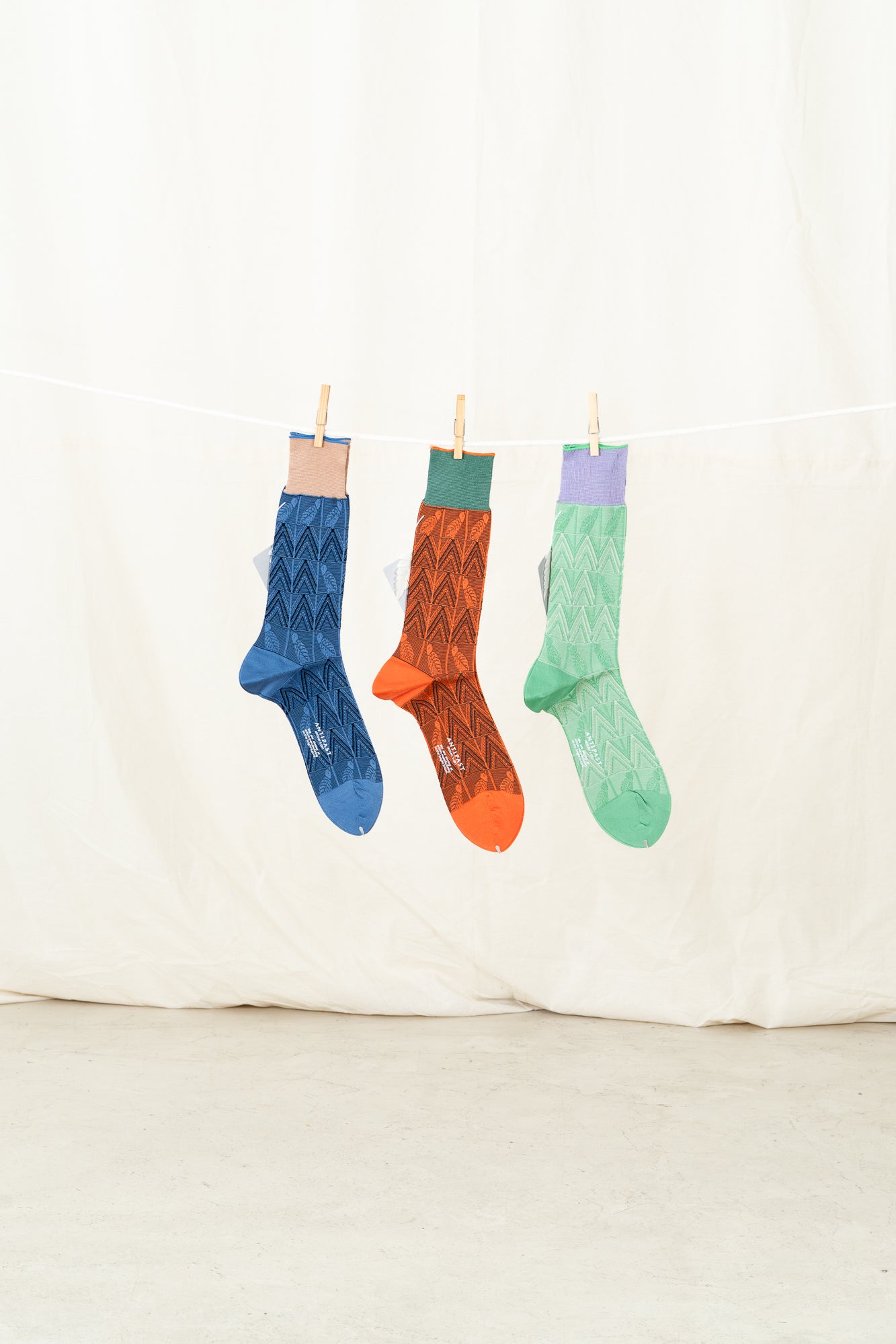 Antipast Men's Leaf Bird Socks