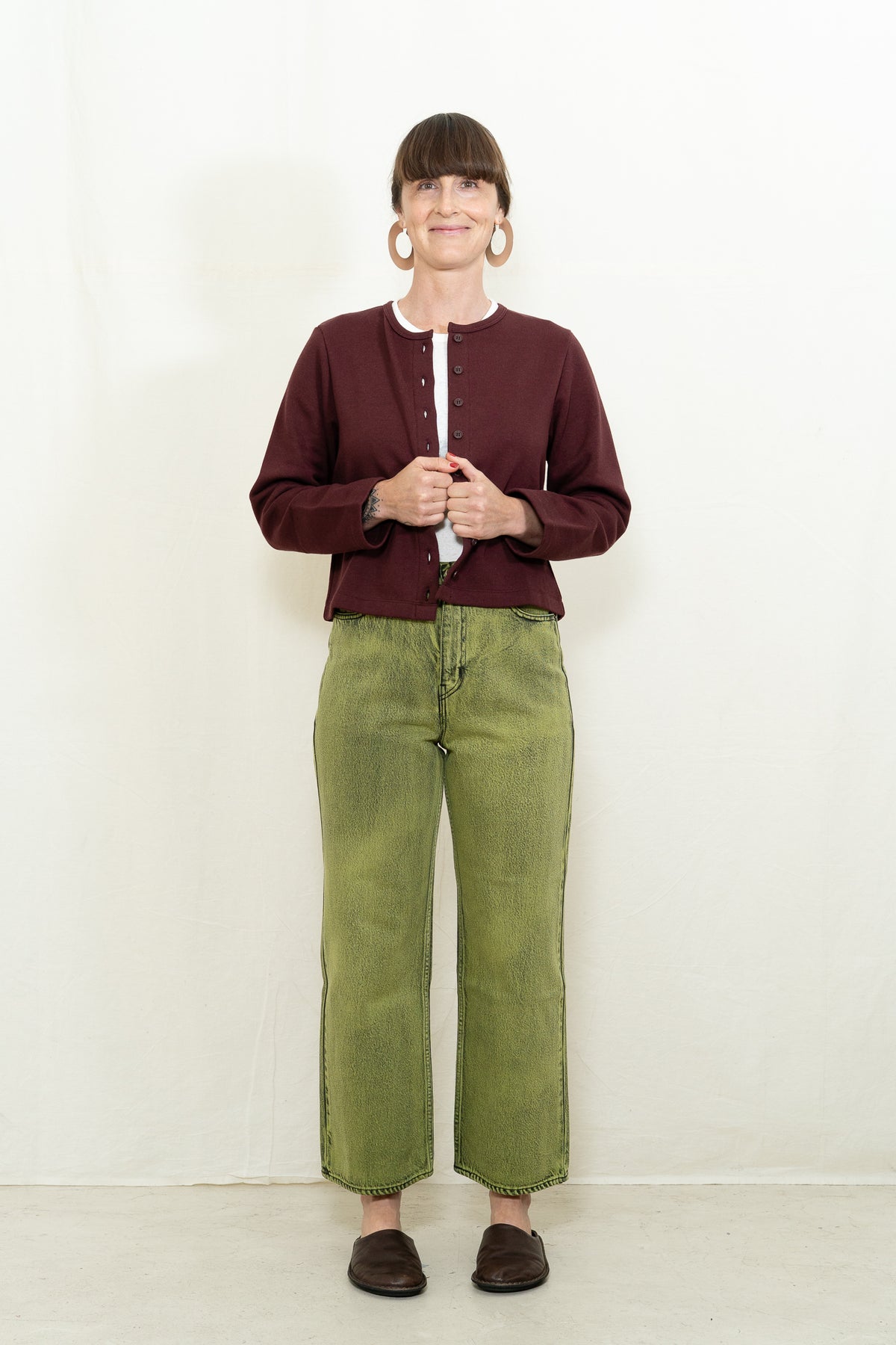 SARAHWEAR Lolita Cardigan in Bordeaux