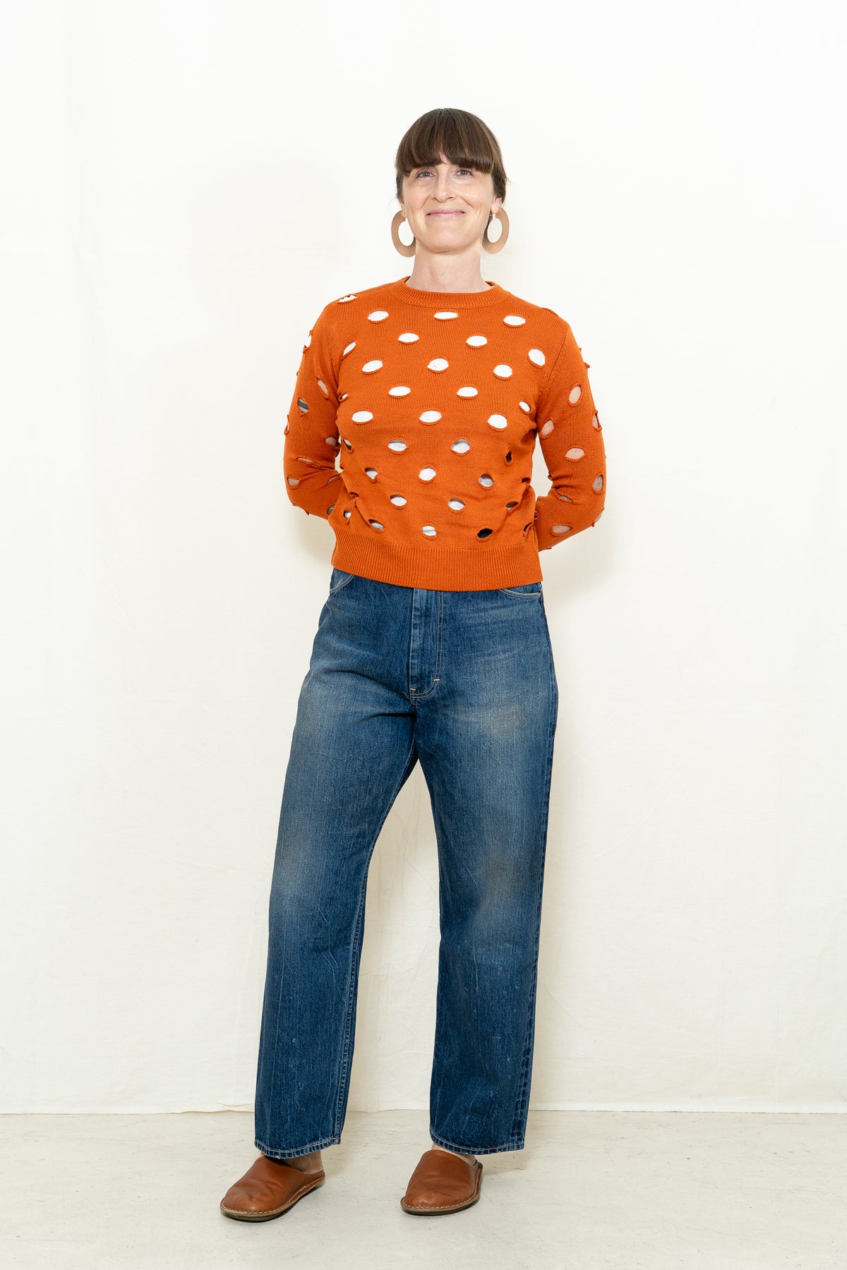 DEGEN Bind Off Crewneck Sweater in Koi