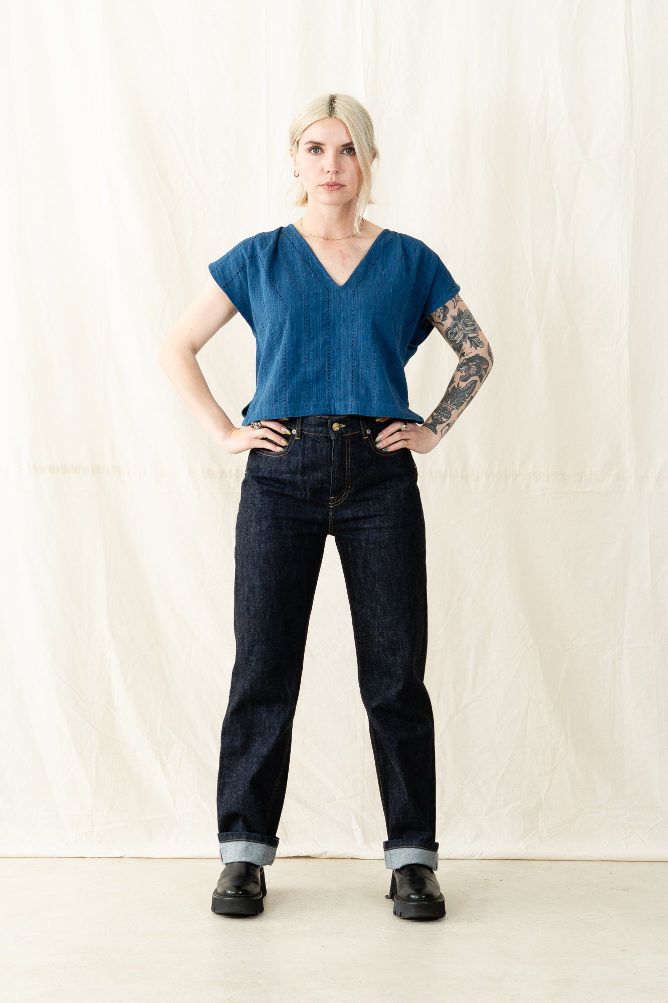 Nymane Hand Embroidered Easy Tee