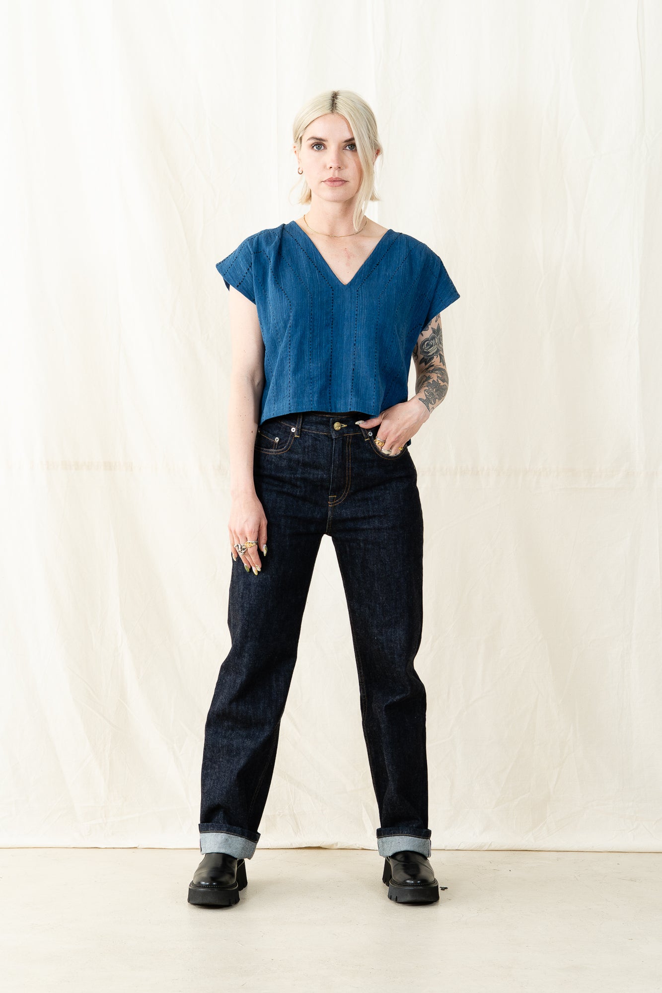 Nymane Hand Embroidered Easy Tee