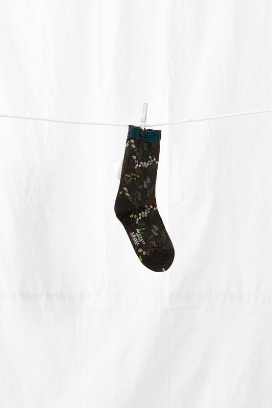Antipast Morris' Garden Women's Socks - Dark Brown