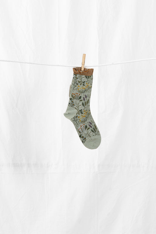 Antipast Morris' Garden Women's Socks- Sage